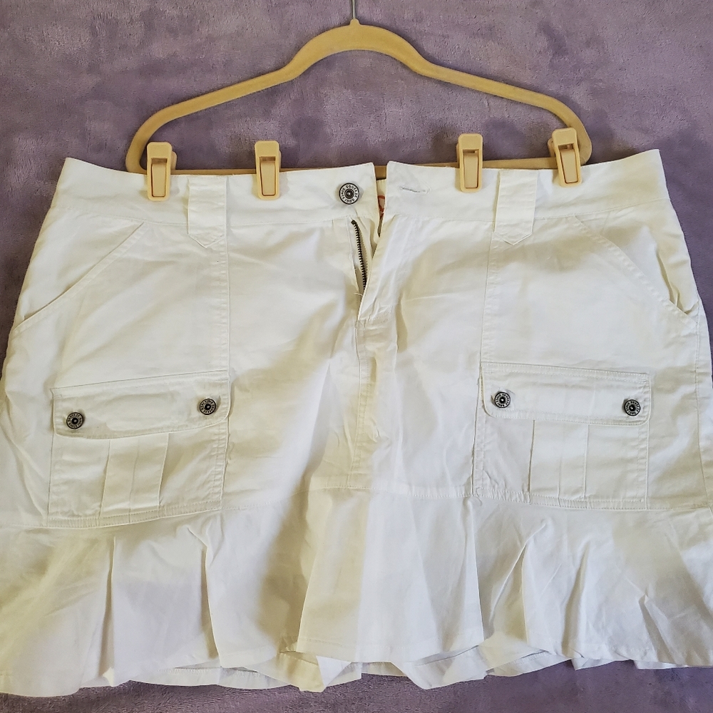 Squeeze Jeans [VINTAGE] 90s Plus Size 22W White Mini Skort